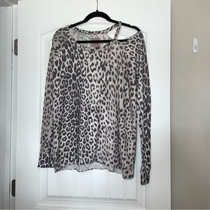 Chaser Print Sweater with Cutout